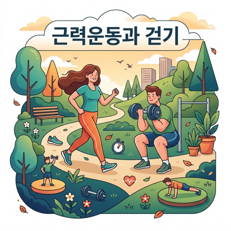 근력운동과 걷기