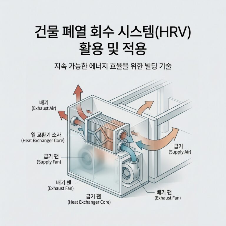 건물 폐열 회수 시스템(HRV) 활용 및 적용