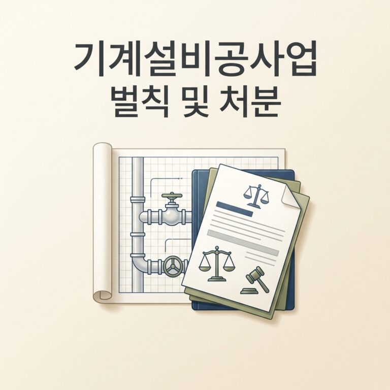 기계설비공사업 벌칙 및 처분