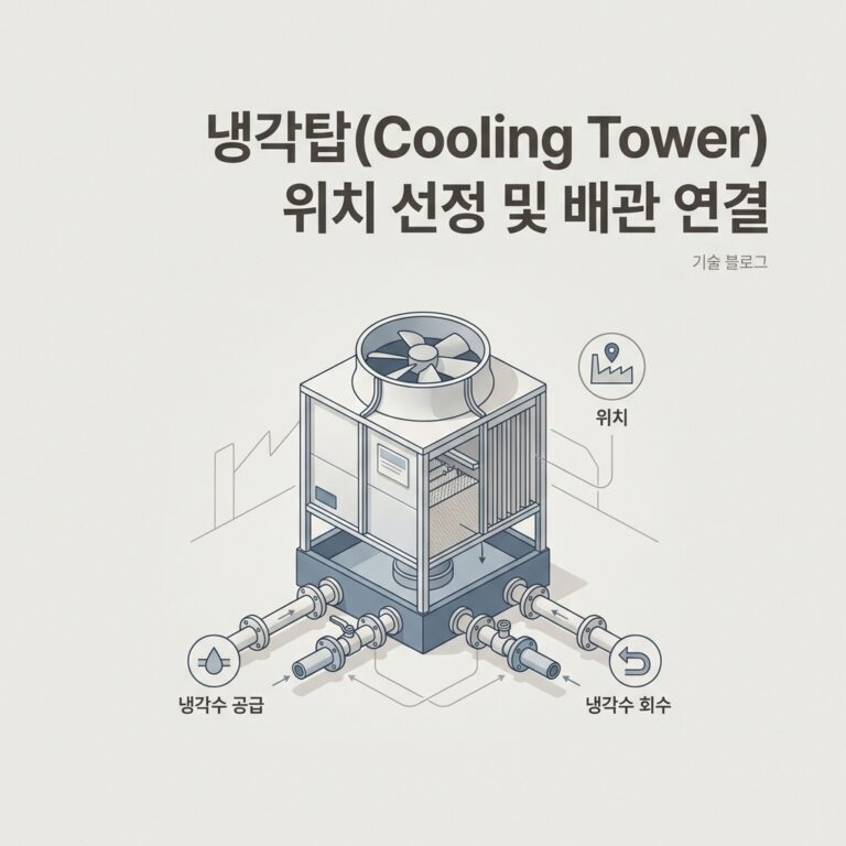 냉각탑(Cooling Tower) 위치 선정 및 배관 연결