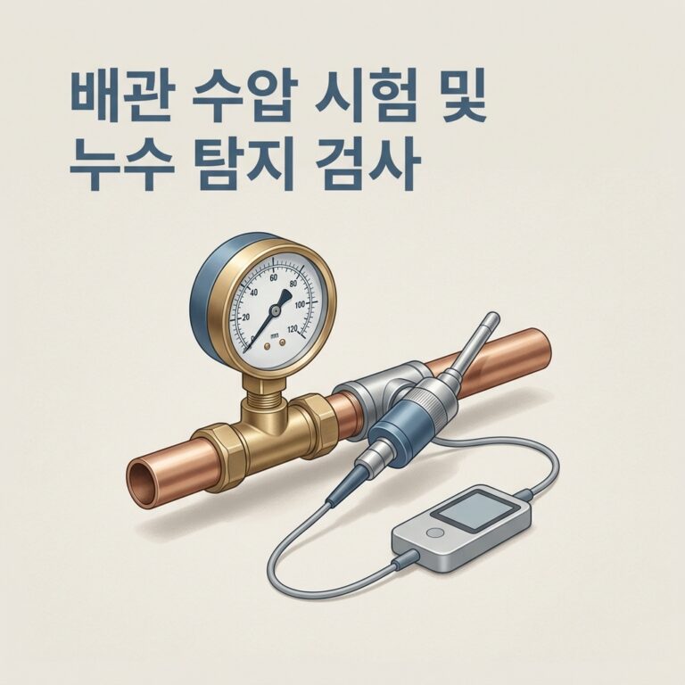 배관 수압 시험 및 누수 탐지 검사