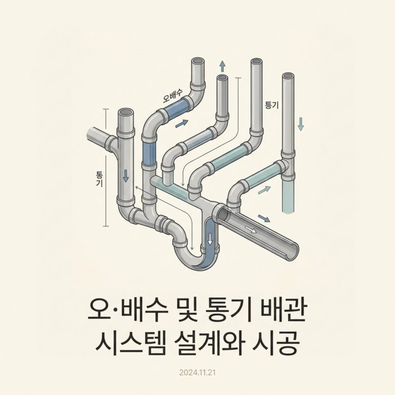오·배수 및 통기 배관 시스템 설계와 시공