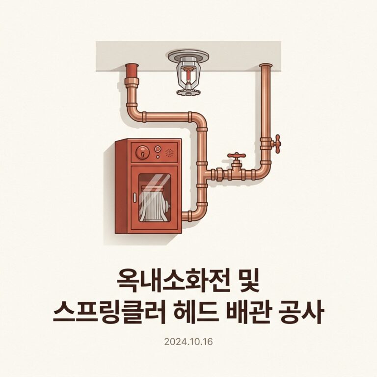 옥내소화전 및 스프링클러 헤드 배관 공사 요령