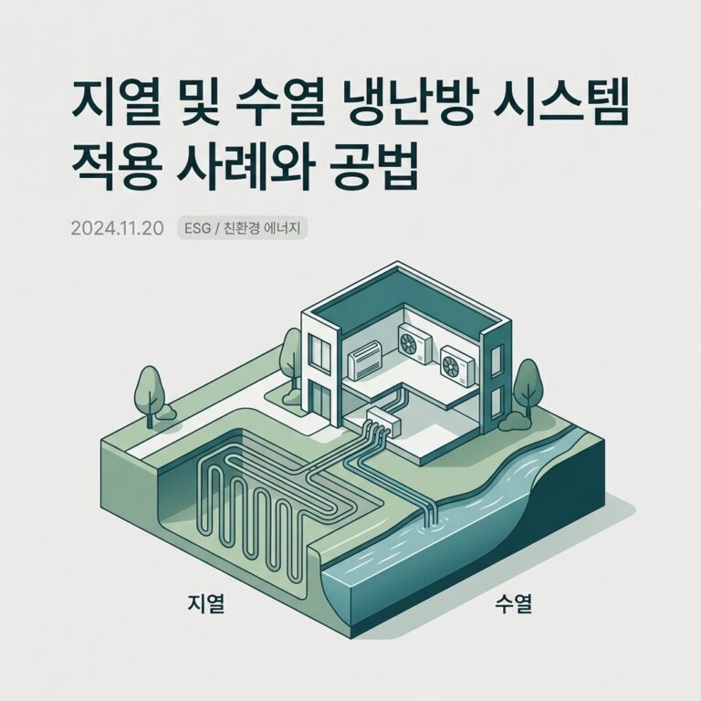 지열 및 수열 냉난방 시스템 적용 사례와 공법