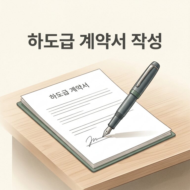하도급 계약서 작성