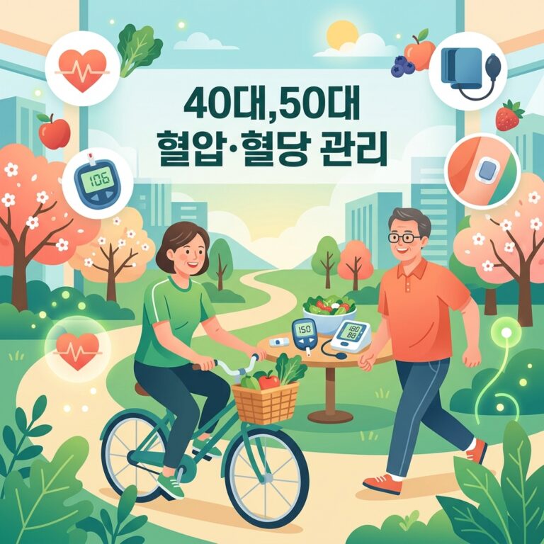 40대,50대 혈압·혈당 관리