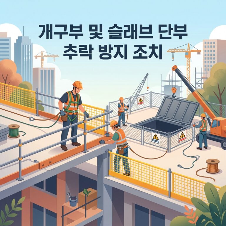 개구부 및 슬래브 단부 추락 방지 조치