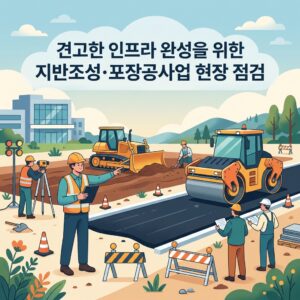 견고한 인프라 완성을 위한 지반조성·포장공사업 현장 점검