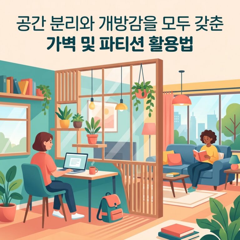 공간 분리와 개방감을 모두 갖춘 가벽 및 파티션 활용법