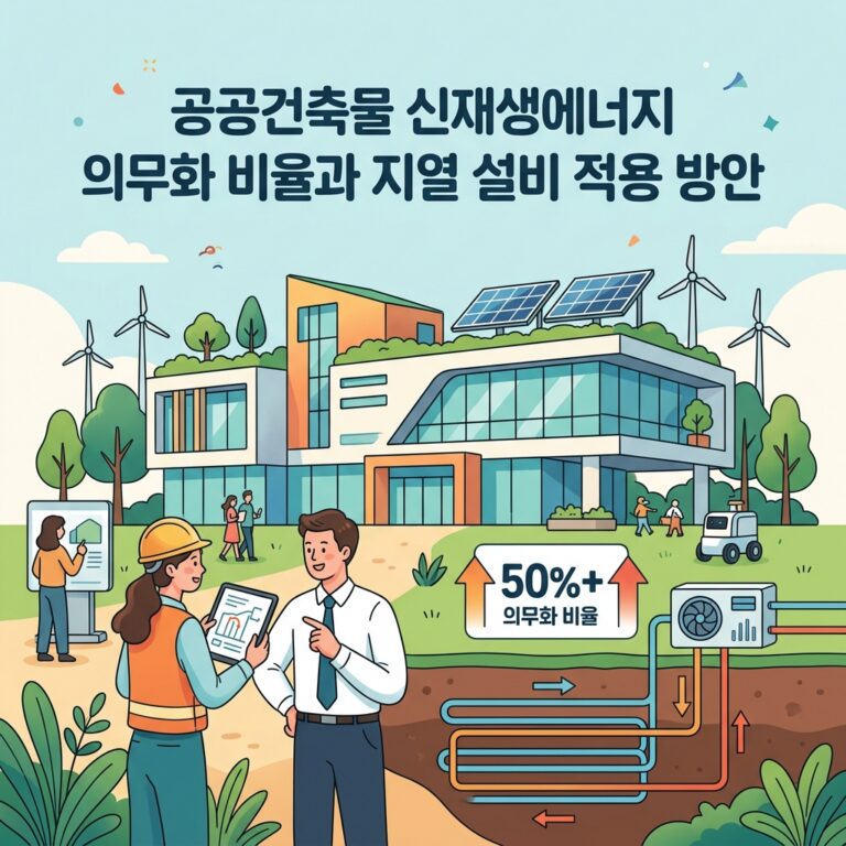 ai thumbnail illustration 공공건축물 신재생에너지 의무화 비율과 지열 설비 적용 방안 1788676335
