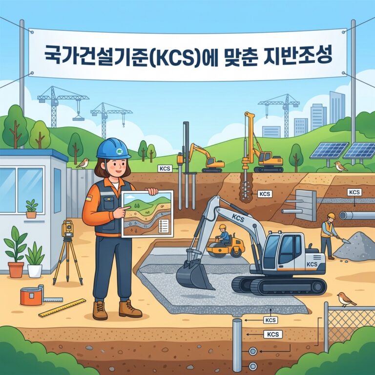 국가건설기준(KCS)에 맞춘 지반조성