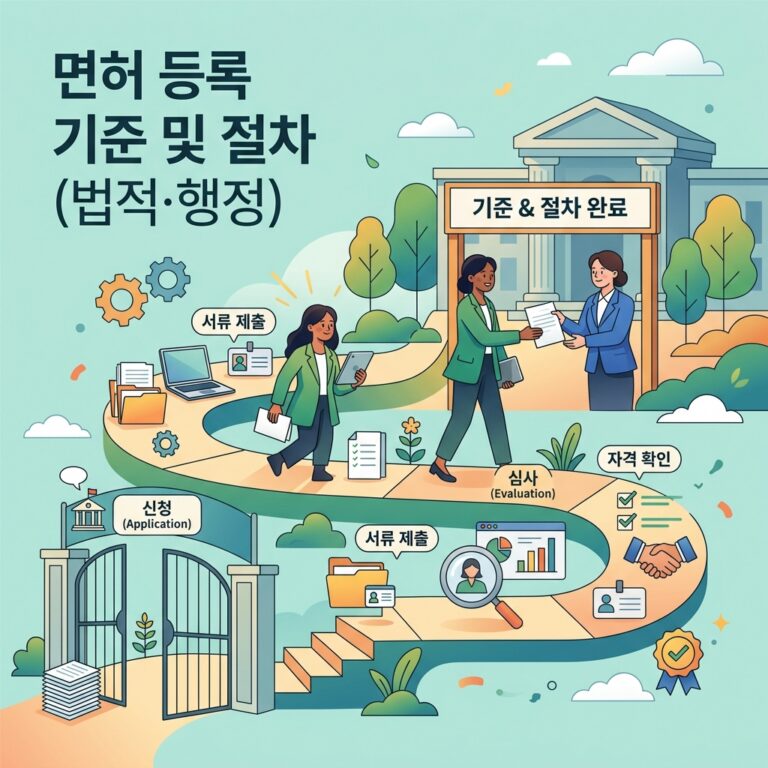 면허 등록 기준 및 절차 (법적·행정)