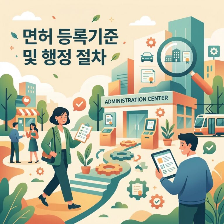 면허 등록기준 및 행정 절차