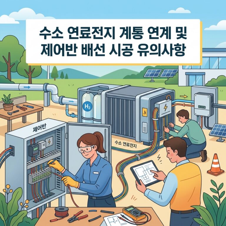 수소 연료전지 계통 연계 및 제어반 배선 시공 유의사항
