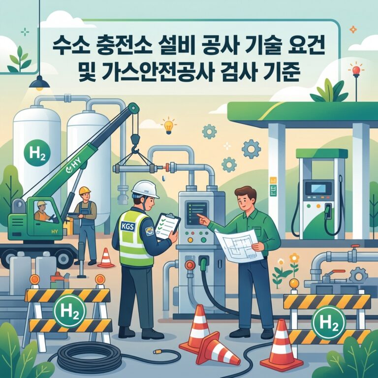 수소 충전소 설비 공사 기술 요건 및 가스안전공사 검사 기준