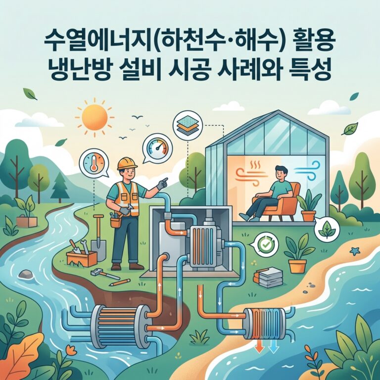 수열에너지(하천수·해수) 활용 냉난방 설비 시공 사례와 특성