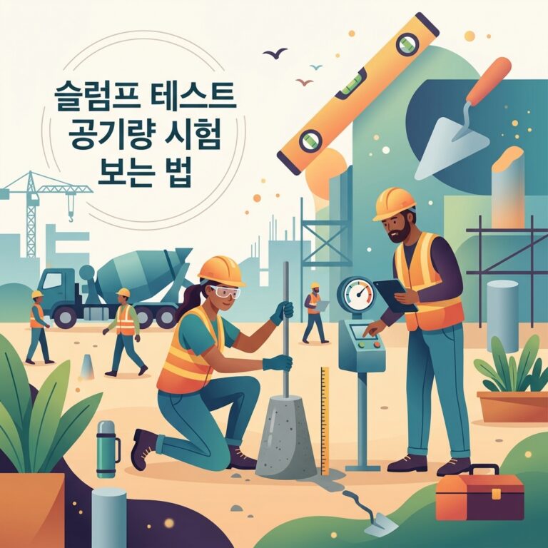 슬럼프 테스트 공기량 시험 보는 법