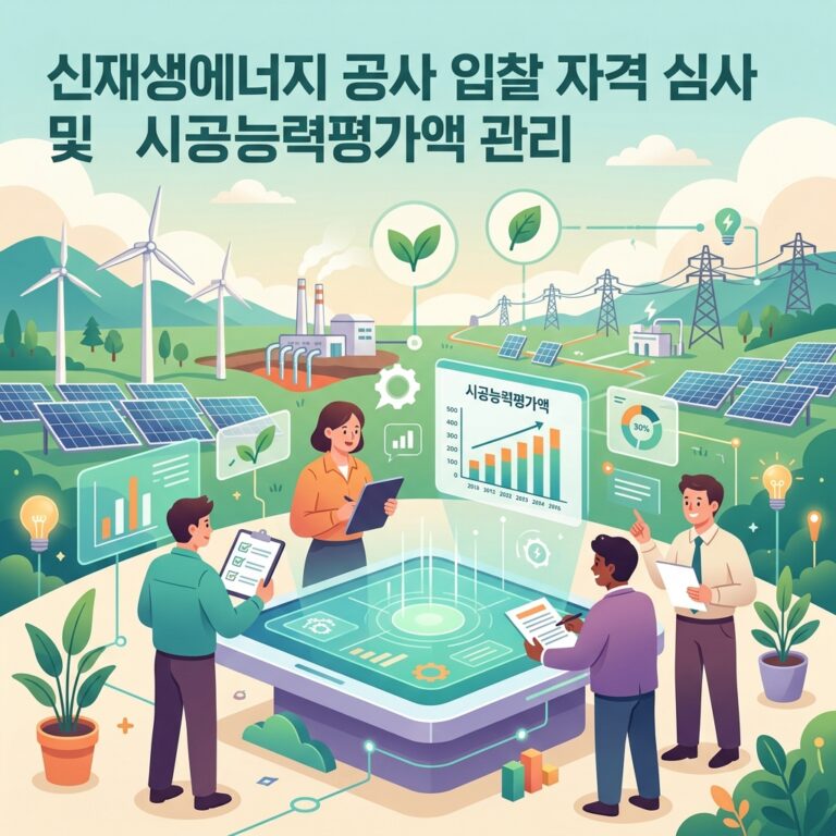 신재생에너지 공사 입찰 자격 심사 및 시공능력평가액 관리