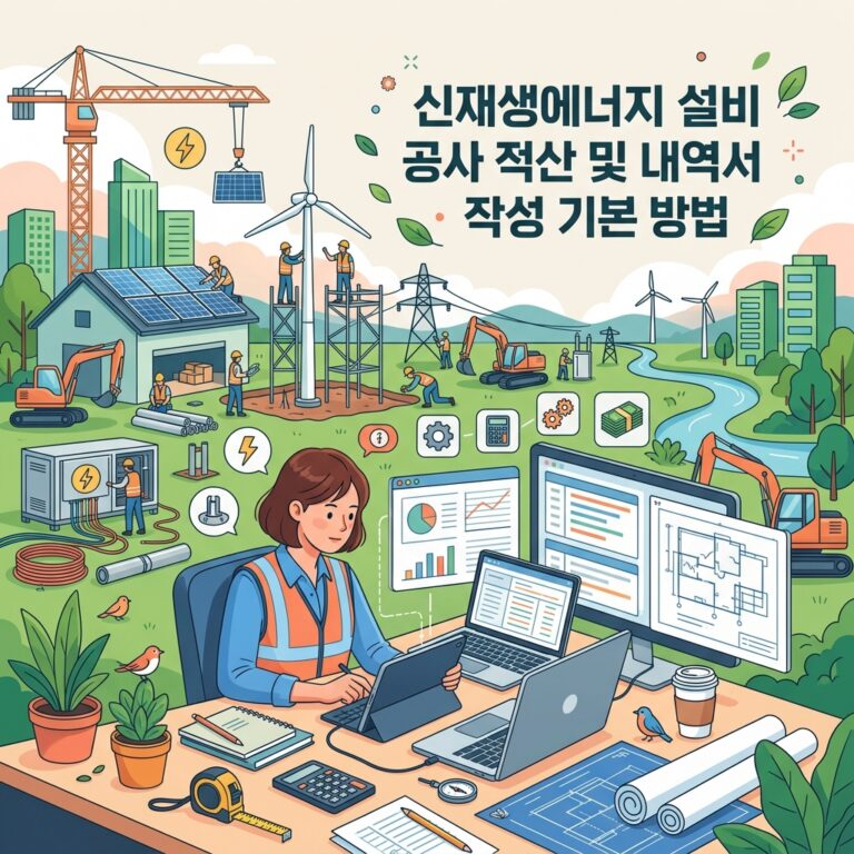 신재생에너지 설비 공사 적산 및 내역서 작성 기본 방법