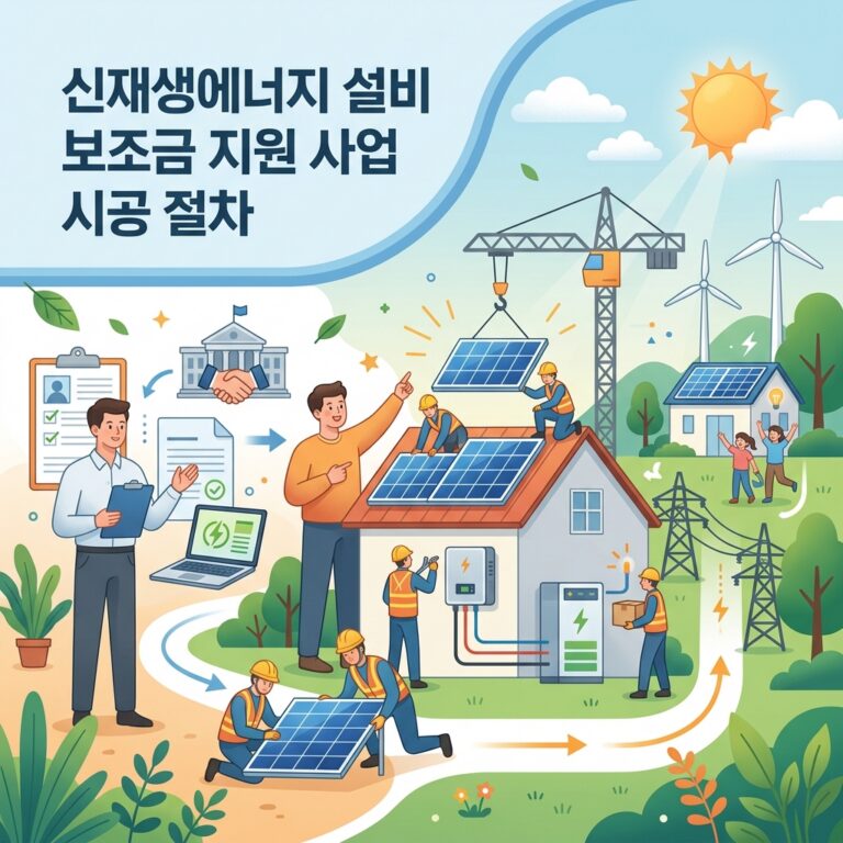 신재생에너지 설비 보조금 지원 사업 시공 절차