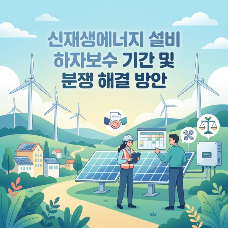 신재생에너지 설비 하자보수 기간 및 분쟁 해결 방안