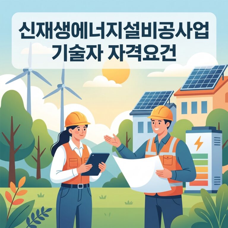 신재생에너지설비공사업 기술자 자격요건