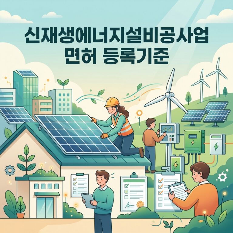 신재생에너지설비공사업 면허 등록기준