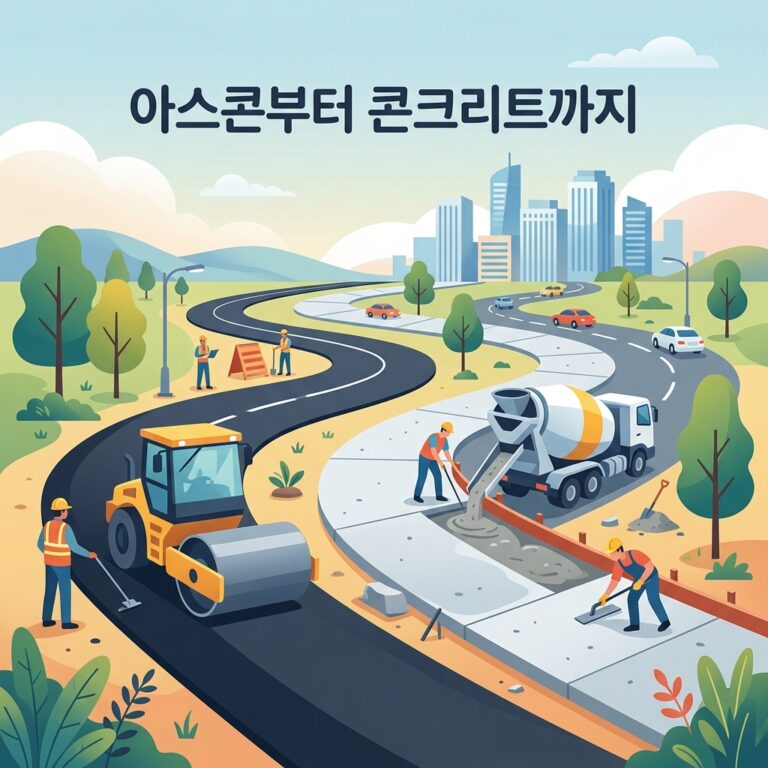 아스콘부터 콘크리트까지
