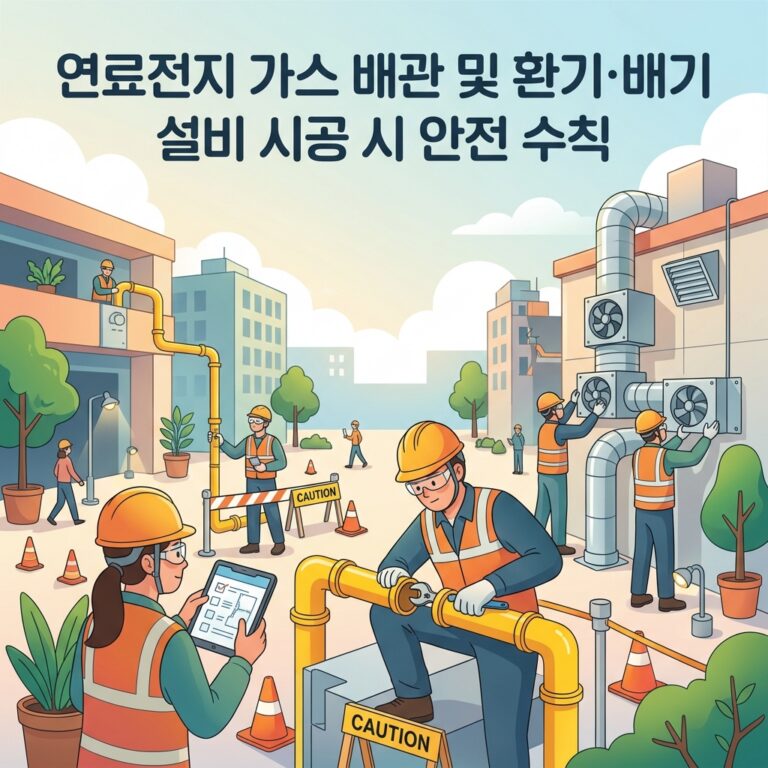 연료전지 가스 배관 및 환기·배기 설비 시공 시 안전 수칙