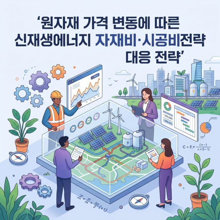 원자재 가격 변동에 따른 신재생에너지 자재비·시공비 대응 전략