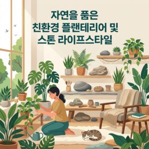 ai thumbnail illustration 자연을 품은 친환경 플랜테리어 및 스톤 라이프스타일 1789711876