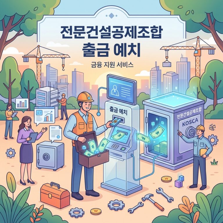 전문건설공제조합 출금 예치