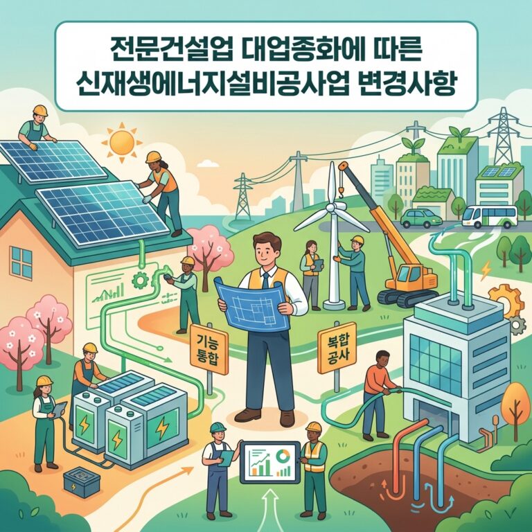 전문건설업 대업종화에 따른 신재생에너지설비공사업 변경사항