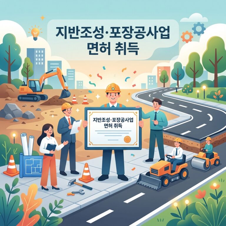 지반조성·포장공사업 면허 취득