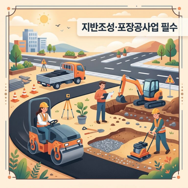 지반조성·포장공사업 필수