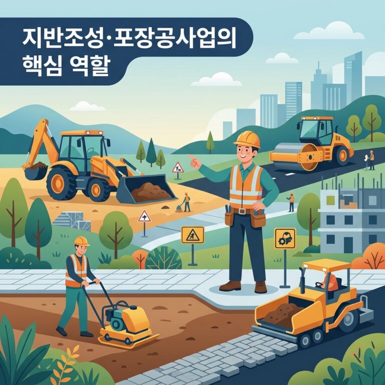 지반조성·포장공사업의 핵심 역할