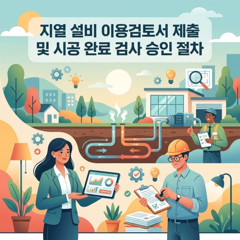 지열 설비 이용검토서 제출 및 시공 완료 검사 승인 절차
