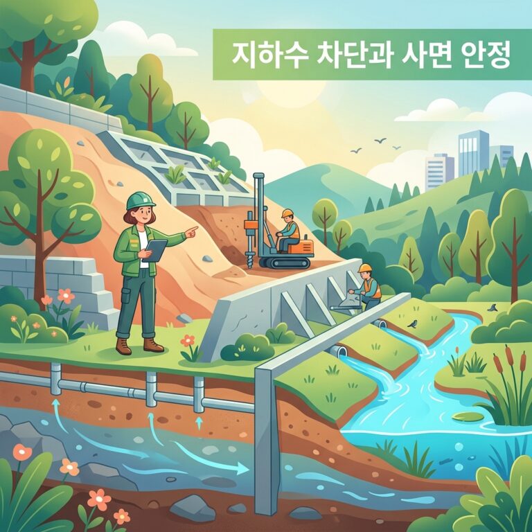 지하수 차단과 사면 안정