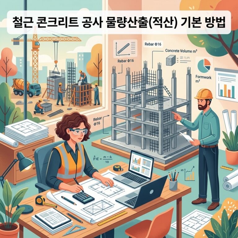 철근 콘크리트 공사 물량산출(적산) 기본 방법