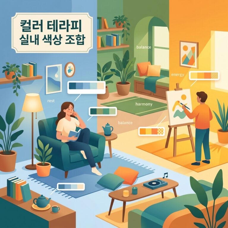 컬러 테라피 실내 색상 조합