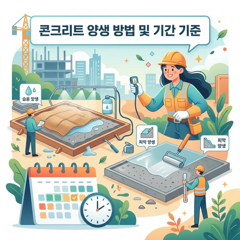 콘크리트 양생 방법 및 기간 기준