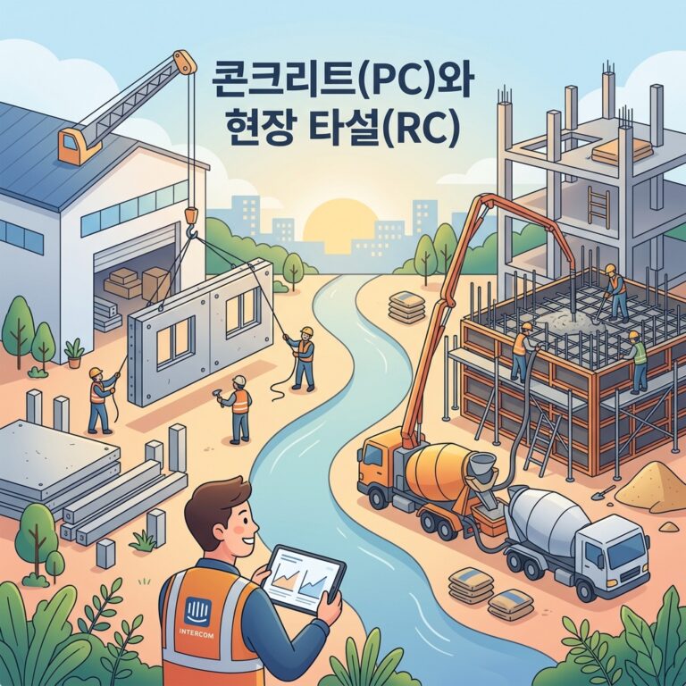 콘크리트(PC)와 현장 타설(RC)