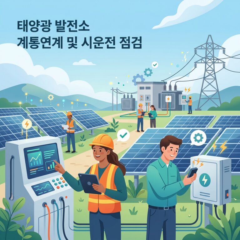 태양광 발전소 계통연계 및 시운전 점검